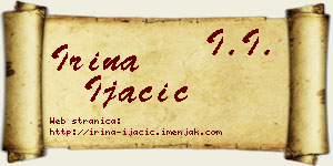 Irina Ijačić vizit kartica